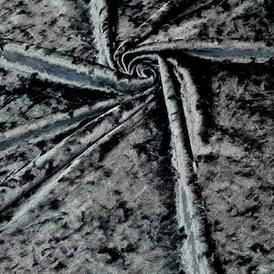 Grey Stretch Velvet Fabric Soft Plush - Wedding velvet - Wholesale Velvet By The Yard - Velvet Roll - Supplies - Grey Velvet - Velvet