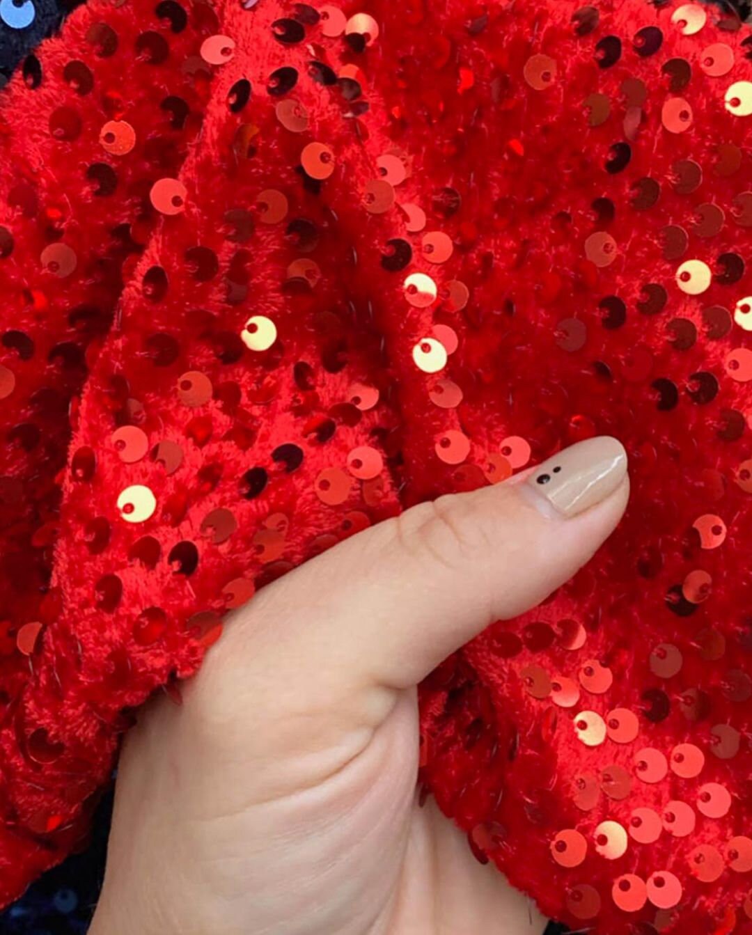 通用 Red Sequin Fabric by The Yard Flip Sequin Fabric for Dress Glitter Fabric for Sewing Mesh Sequins Material by The Yard Sewing Fabric for Cloths