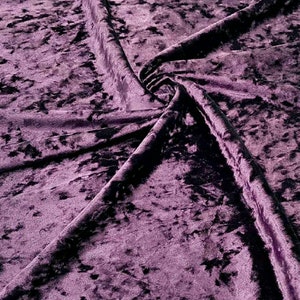 Purple Stretch Velvet Fabric Soft Plush - Wedding velvet - Wholesale Velvet By The Yard - Velvet Roll - Supplies - Purple Velvet - Velvet