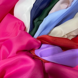 Organza fabric 3.2 yard width Blue Matte Organza fabric White Organza Fabric Wedding dress fabric Sheer Matte Ivory Organza fabric