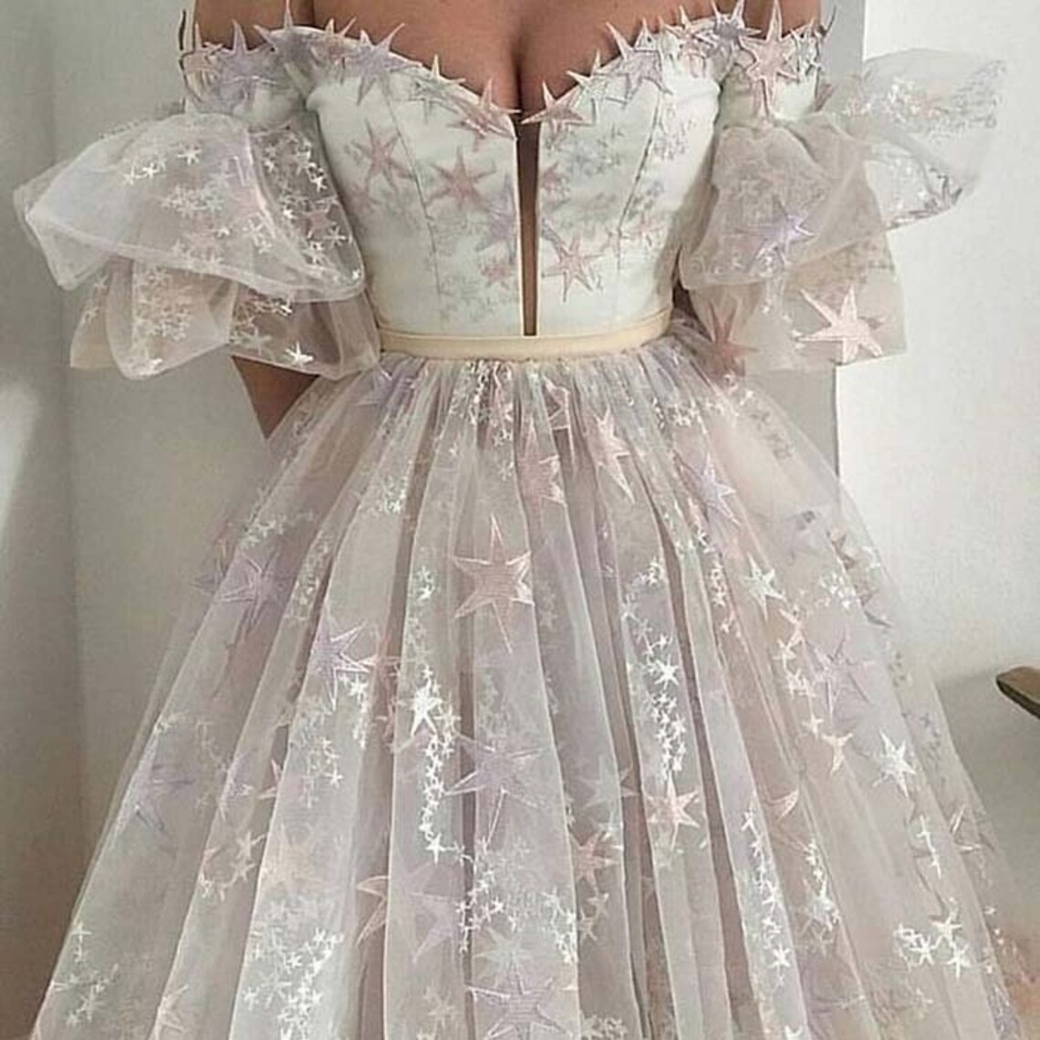 Ivory Sequinned Tulle Twilight main image 0