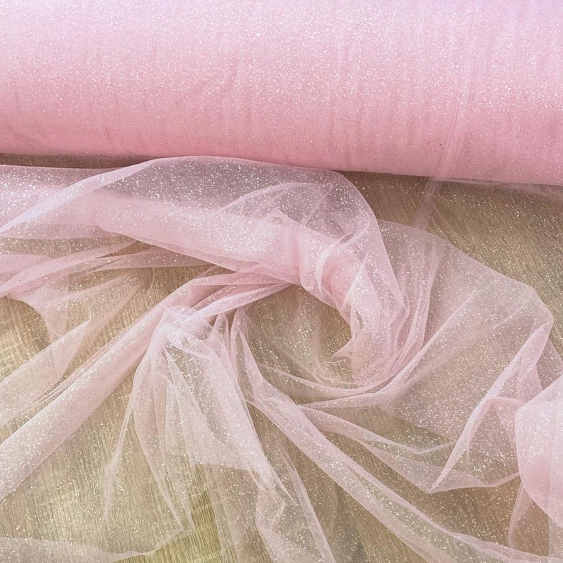 Black Glitter Tulle 3.2 Yard Width Black Glued Glitter Tulle Etsy