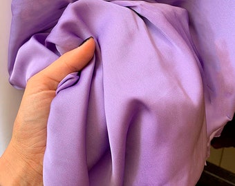 Tejido de seda satinado de lavanda corte a medida tejido satinado Tejido de seda
