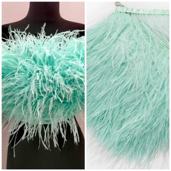 Mint Feather Ostrich Feathers Mint Green Feather Trim Craft Feathers Color  Feathers Mint Feathers Dress Feather Ostrich Trim Mint Feathers 