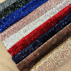 Ivory Silver Sequins Fabric Glitters Sequins Fabric Full Sequins on Mesh Fabric Sequins by the Yard Fabrics by meter Shimmer Sequin Fabric