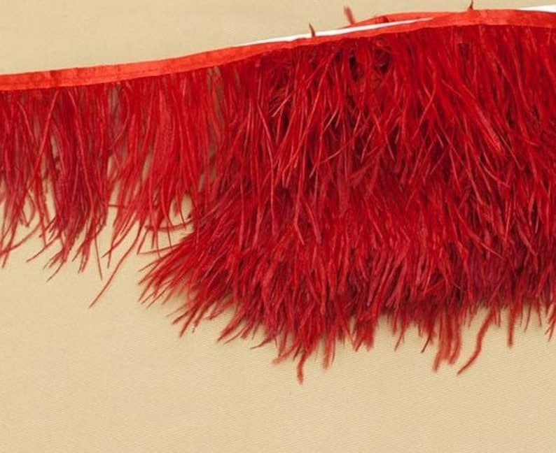 Feathers TRIM Ostrich feathers Feather trim Craft feathers Color feathers Pink feathers Dress feather feather fringe Skirt feather trim