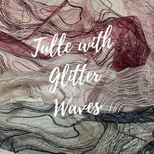 Luxury Tulle with Glitter Waves Black Wedding lace fabric Green Glitter Fabric Glitter by yard Wedding glitter Bridal tulle