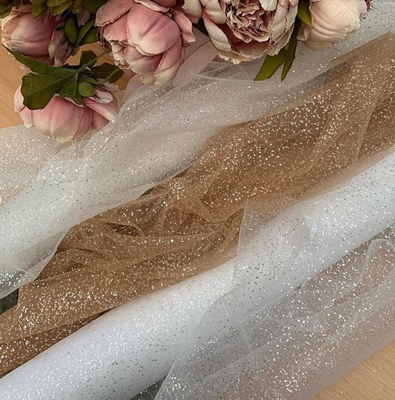Glitter Tulle (140cm/ 55) Bridal Fabrics - Sorcery
