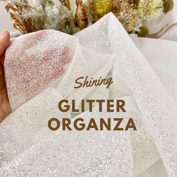 Tkanina z brokatem, cięcie na wymiar, kość słoniowa, klejona, koronkowa, mieniąca się tkanina, biała, brokatowa tkanina, ślubna, brokatowa tkanina, ślubna tkanina z brokatem