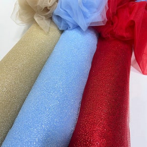 Shimmer Glitter Tulle Fabric 3.2 yards width, White glitter fabric, Sparkle white tulle, White glitter mesh fabric, Shimmer Wedding tulle