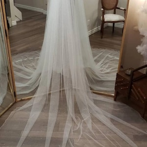 Wedding Glitter 3.2 yards width, Sparkle white fabric, White glued glitter tulle, Bridal dress Tulle, Fabric by roll, Wedding dress fabric