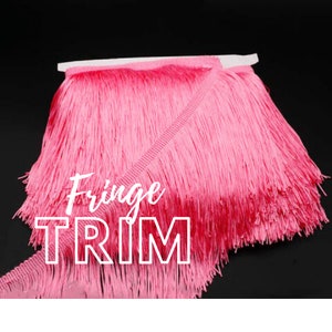 Fringe trim 6&#39;&#39; Inch Long Fringe - Long fringe Fringe trimming by the yard Long tassel trim bohemian lamp fringe by the yard Bohemian fringe