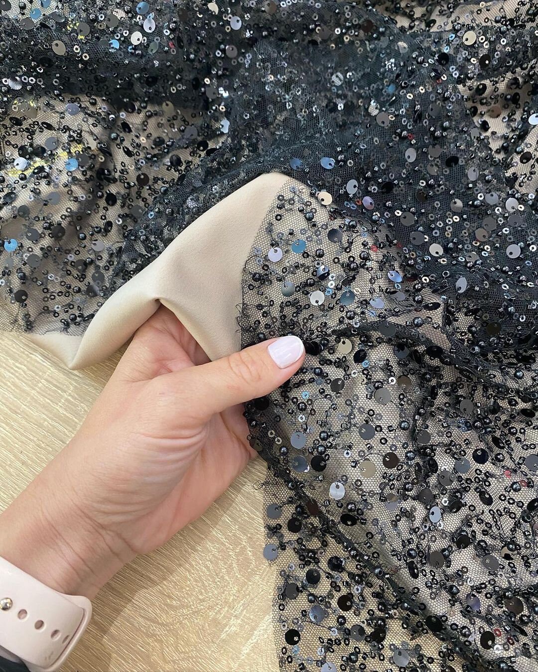 DIY payetler bant dikiş zanaat Sequins dantel bant elastik streç pullu kırpma Al