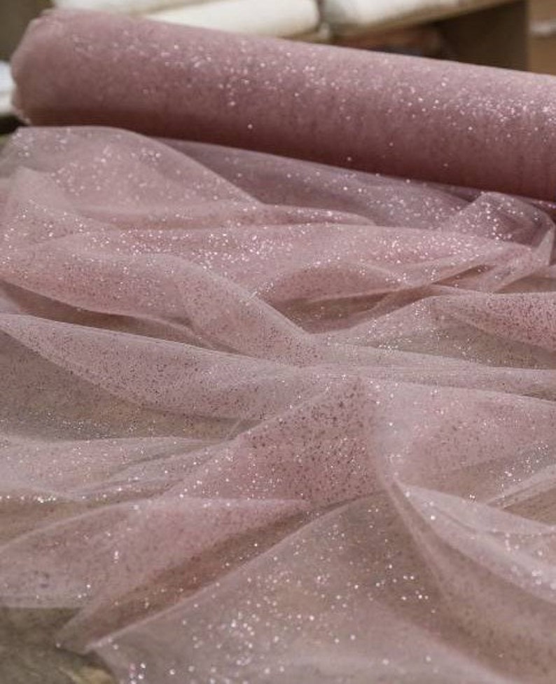 blush sparkle tulle
