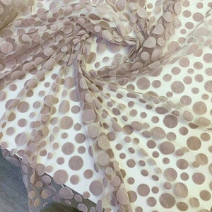 Spotted soft tulle fabric - Polka dot tulle fabric - Tulle fabric - Tulle fabric by yard - Soft tulle fabric -Black polka dot tulle fabric