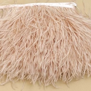 Blush Feather Ostrich feathers - Feather trim - Craft feathers - Color feathers - Black feathers - Dress feather  - Ostrich trim Active