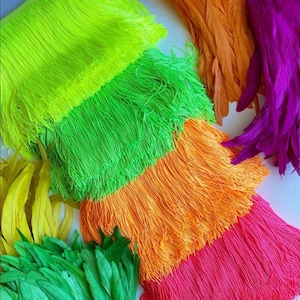 Fringe trim 6&#39;&#39; Inch Long Fringe - Long fringe Fringe trimming by the yard Long tassel trim bohemian lamp fringe by the yard Bohemian fringe