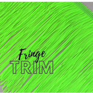 Neon Green Fringe trim 6&#39;&#39; Inch Long Fringe Long fringe Fringe trimming by the yard Long tassel trim bohemian lamp fringe by the yard fringe