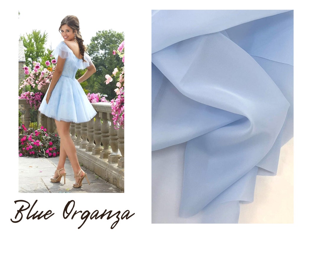 Organza Fabric 3.2 Yard Width Blue Matte Organza Fabric White Organza Fabric Wedding Dress ...