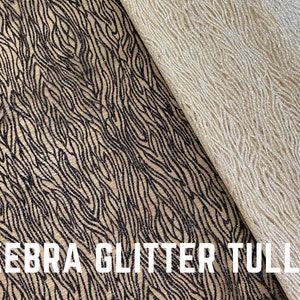 Black Glitter Zebra fabric by yard White glued glitter lace fabric Ivory Glitter Fabric Blush Glitter fabric by roll Wedding fabric lace