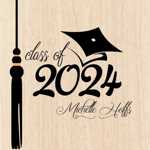 Class of 2024 Graduation Signature Board Personalized Photo Alternative Guest Book Wood Wall Decor Graduation Party image 1