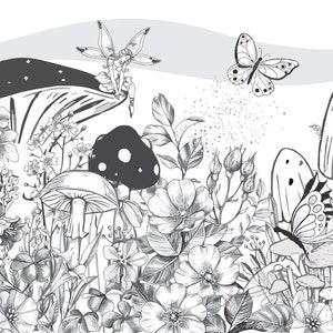 Magical Garden - Giant Coloring Page - Oversized - Family Size Coloring - Poster