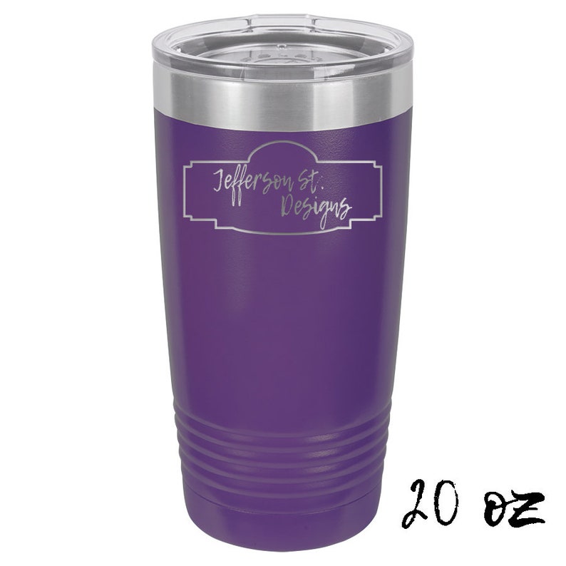 Beach Please lid included customized laser engraved insulated metal tumbler cup