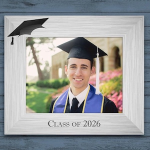 Class of 2026 Silver Chrome Picture Frame- Graduation Gift- Graduate Photo- photo frame-