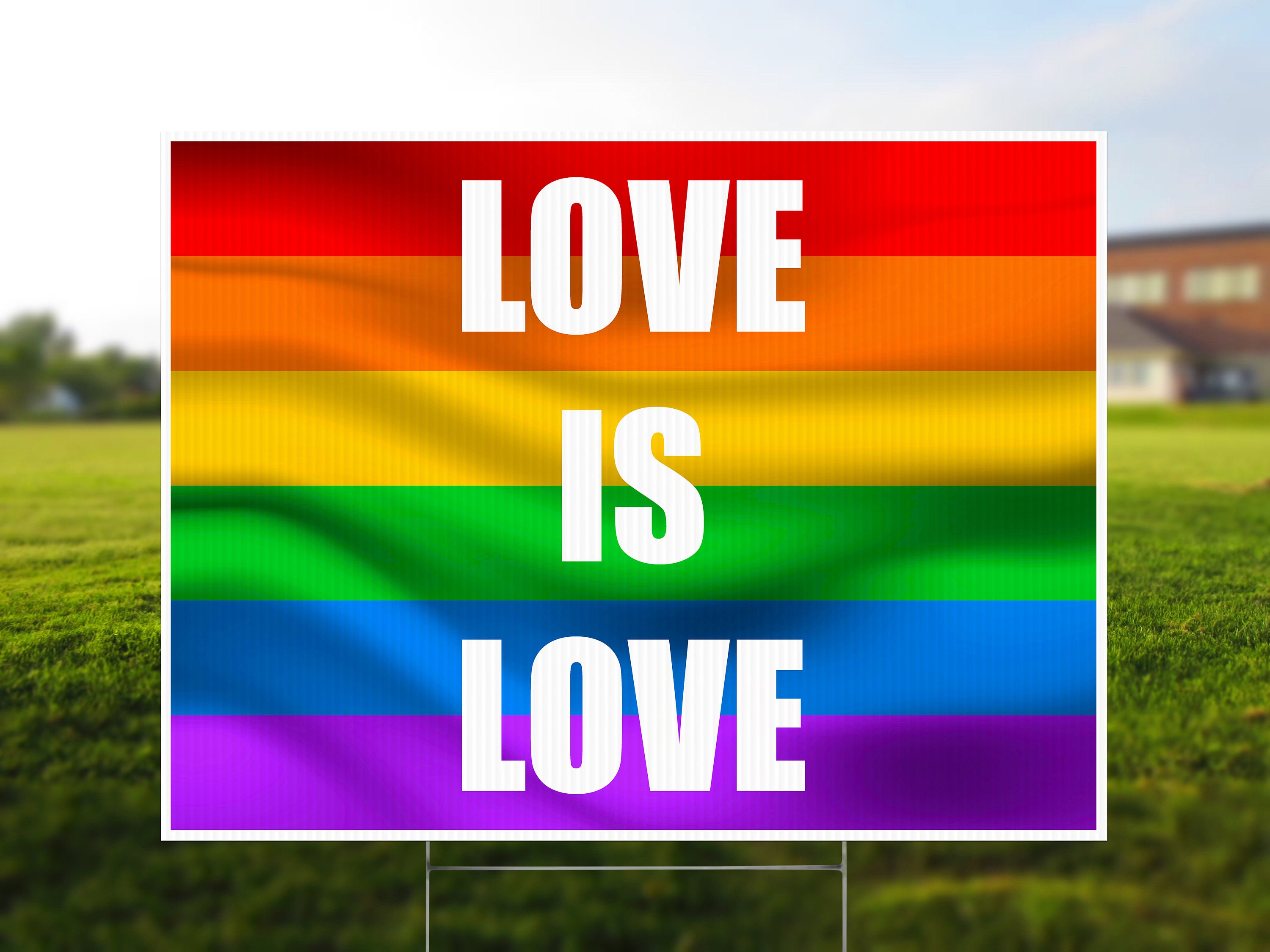 LGBT Flag Yard Sign Pride Flag House Marker Custom Etsy