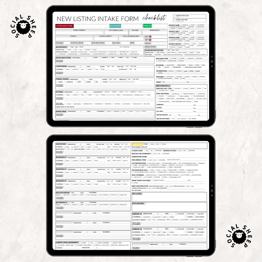 New Listing Real Estate Checklist | Home Information | Selling ...