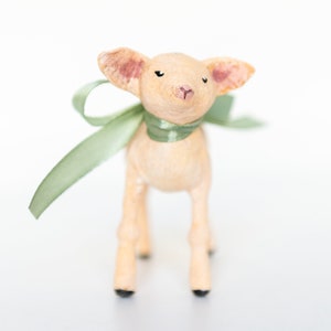 Decorative lamb ornament, animal yarn cotton decoration, bedroom decoration, collectible lamb statuette image 5
