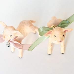 Decorative lamb ornament, animal yarn cotton decoration, bedroom decoration, collectible lamb statuette image 2
