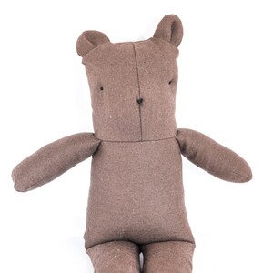 teddy bear in pink and brown fabric. Made to order image 4