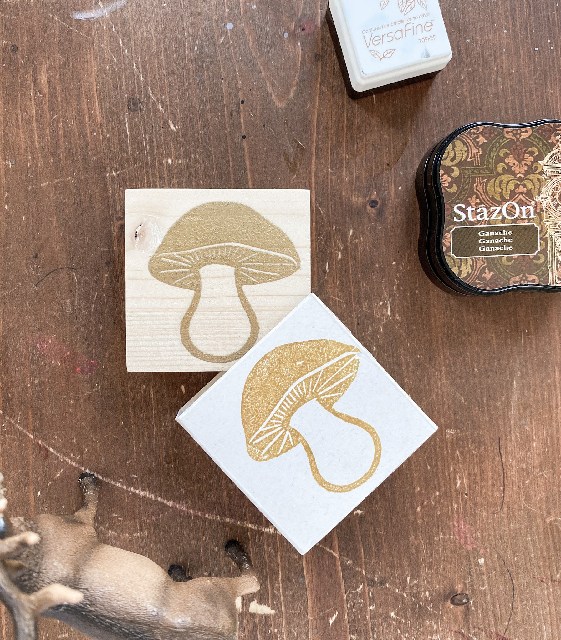 mushroom rubber stamp set