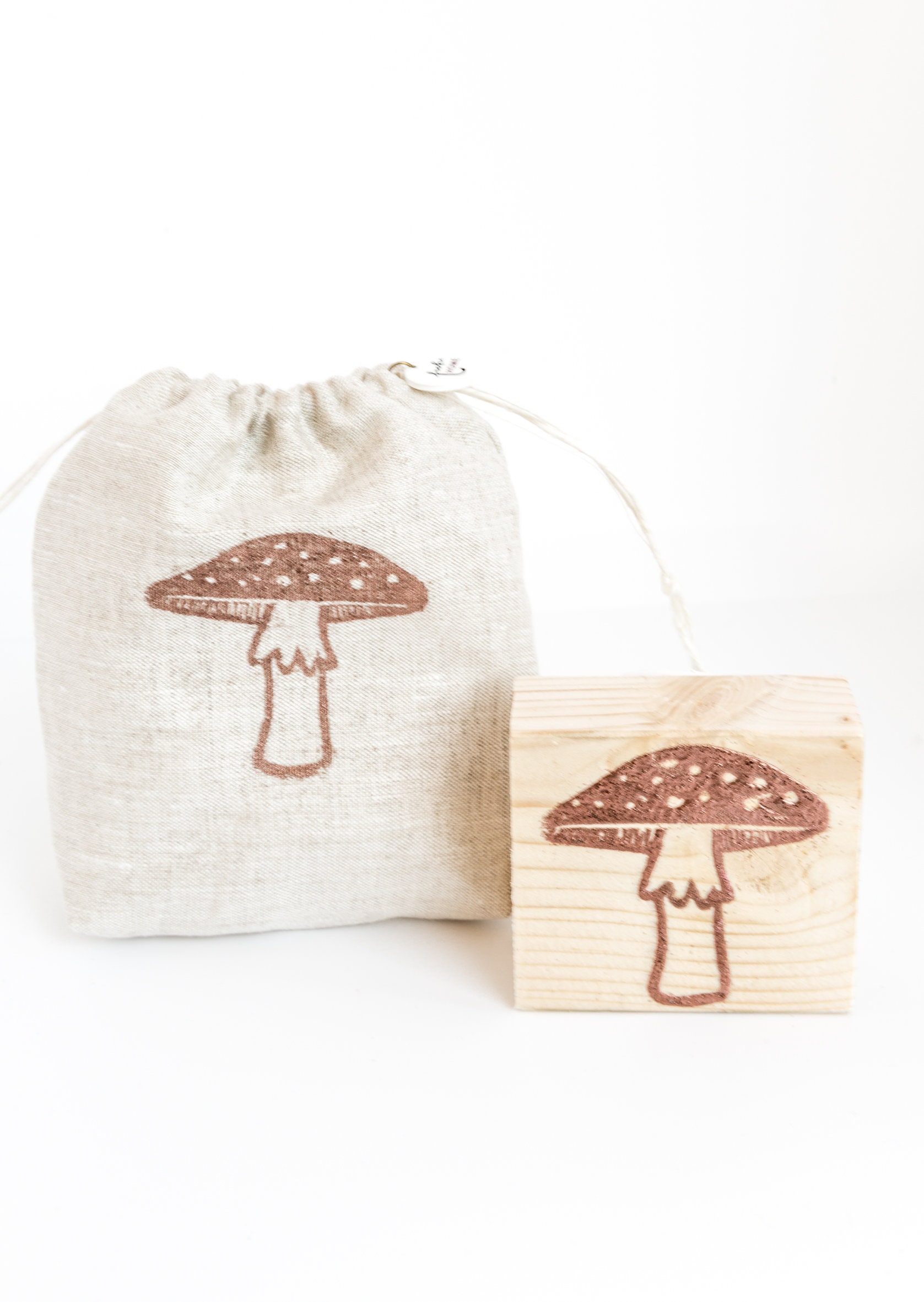 mushroom rubber stamp set