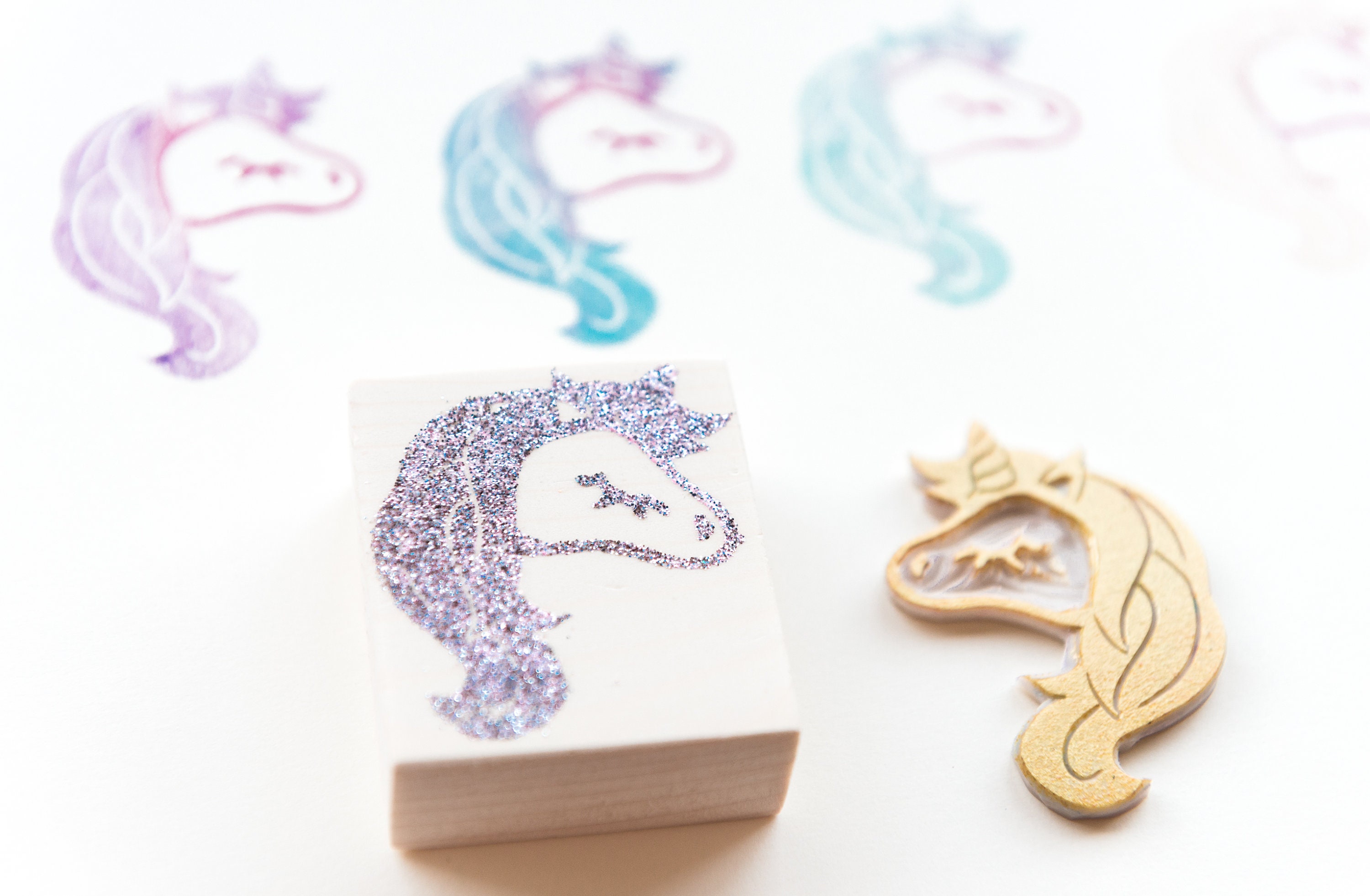 unicorn rubber stamp
