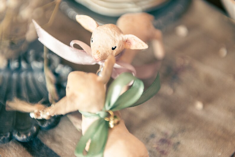 Decorative lamb ornament, animal yarn cotton decoration, bedroom decoration, collectible lamb statuette image 9