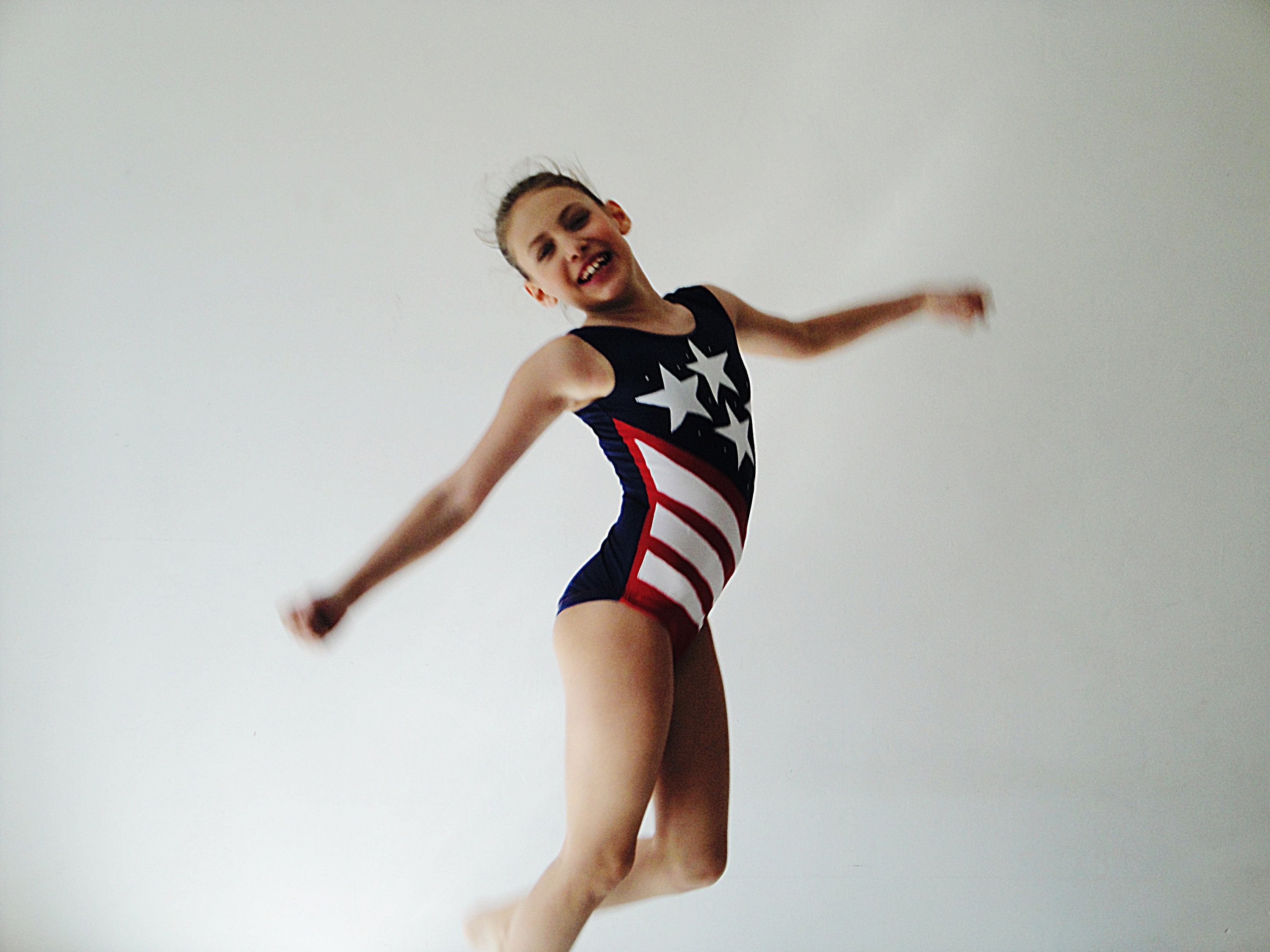 Girls American Flag Gymnastics Dance Leotard Rhythmic Etsy