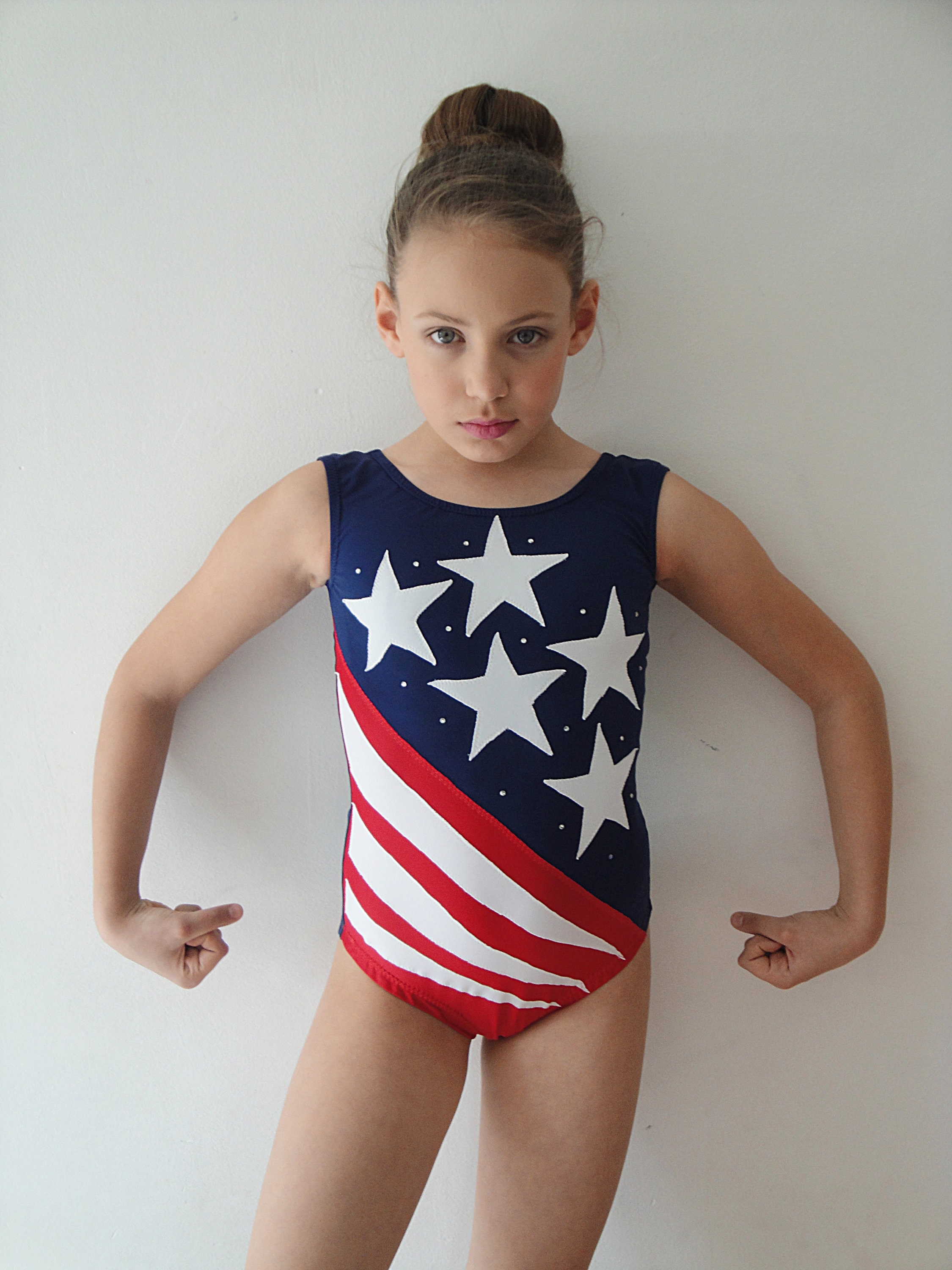 Girls American Flag Gymnastics Dance Leotard Rhythmic Etsy