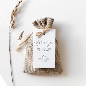 Moderne Hochzeit Dankeschön Tags, Kalligraphie Hochzeit Geschenkanhänger, Geschenkanhänger Hochzeit, Templett, #B55