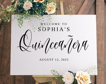 Quinceañera Welcome Sign Template, Birthday Welcome Sign, Birthday Celebration Welcome Sign, Templett, #B95