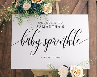 Baby Sprinkle Welcome Sign, Baby Shower Welcome Sign, Script Baby Shower Welcome Sign Template, Calligraphy Welcome Sign, Templett, #B95