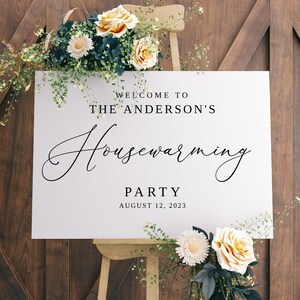 Signo de bienvenida de la fiesta de bienvenida, plantilla de signo de bienvenida de bienvenida, signo de bienvenida, Templett, #B55