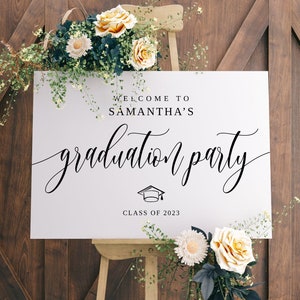 Graduation Party Welcome Sign, Graduation Welcome Sign Template, Graduation Celebration, Grad Party Welcome Sign, Templett, #B95