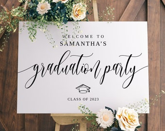Graduation Party Welcome Sign, Graduation Welcome Sign Template, Graduation Celebration, Grad Party Welcome Sign, Templett, #B95