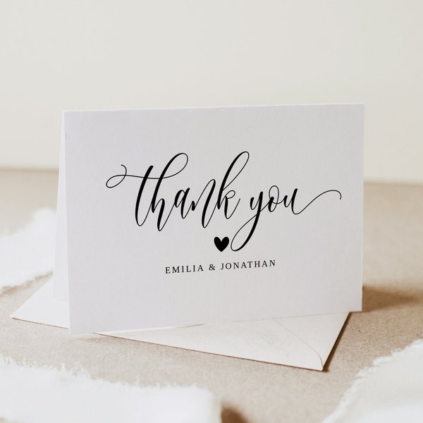 Foldable Thank You Card Etsy Foldable Thank You Card Etsy