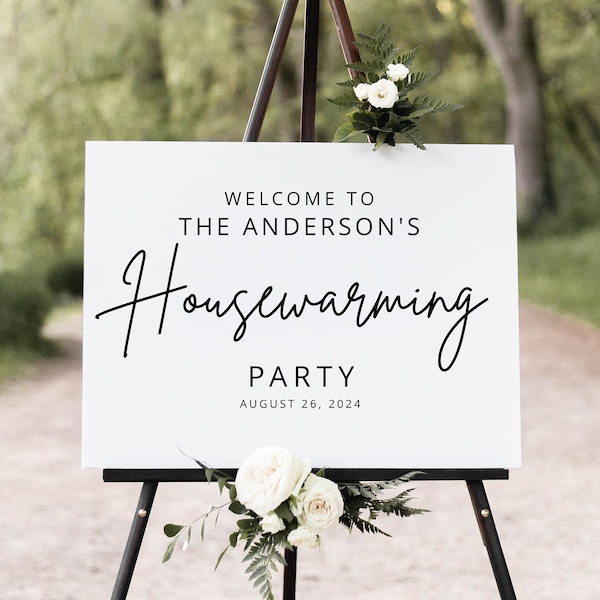 Housewarming Welcome Sign Template, Housewarming Party Welcome Sign, Housewarming Sign, Templett, #B127