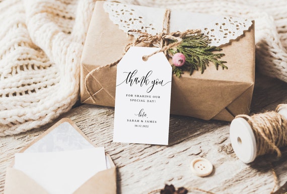 Gift Tag - Thank you Script Gift Tag - Thank you Script