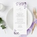 Gold Wedding Menu Template, Script Wedding Menu, Wedding Menu Printable ...