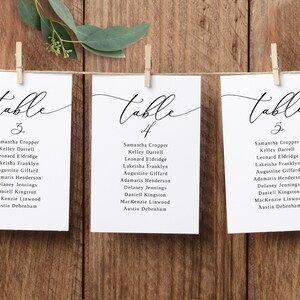 Modern Wedding Seating Chart Cards Template, Hanging Seat Chart, Wedding Seating Plan, Wedding Seating Board, Templett, #B55
